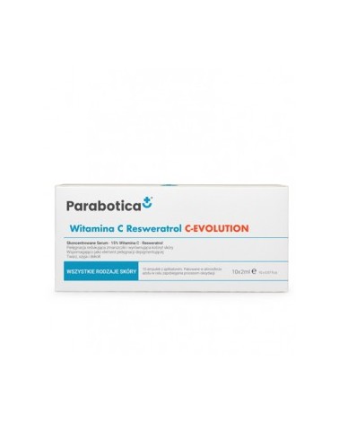 Parabotica Vitamin C 15% RESWERATROL Serum C - Evolution Ampułki Depigmentujące 10 x 2 ml