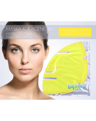 BeautyFace Maska Odświeżająco-Wygładzająca z Ekstraktem Cytryny w płacie kolagenowym 1 sztuka