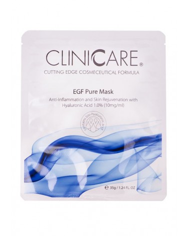 CliniCare EGF PURE MASK (1% HA) 1 sztuka Maska łagodząca intensywnie regenerująca