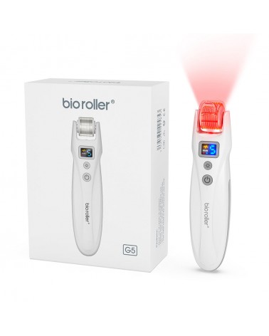 Bio Roller G5 Najnowszy dermaroller  Mikroprąd EMS, wibracje i terapia światłem (czerwone i niebieskie)
