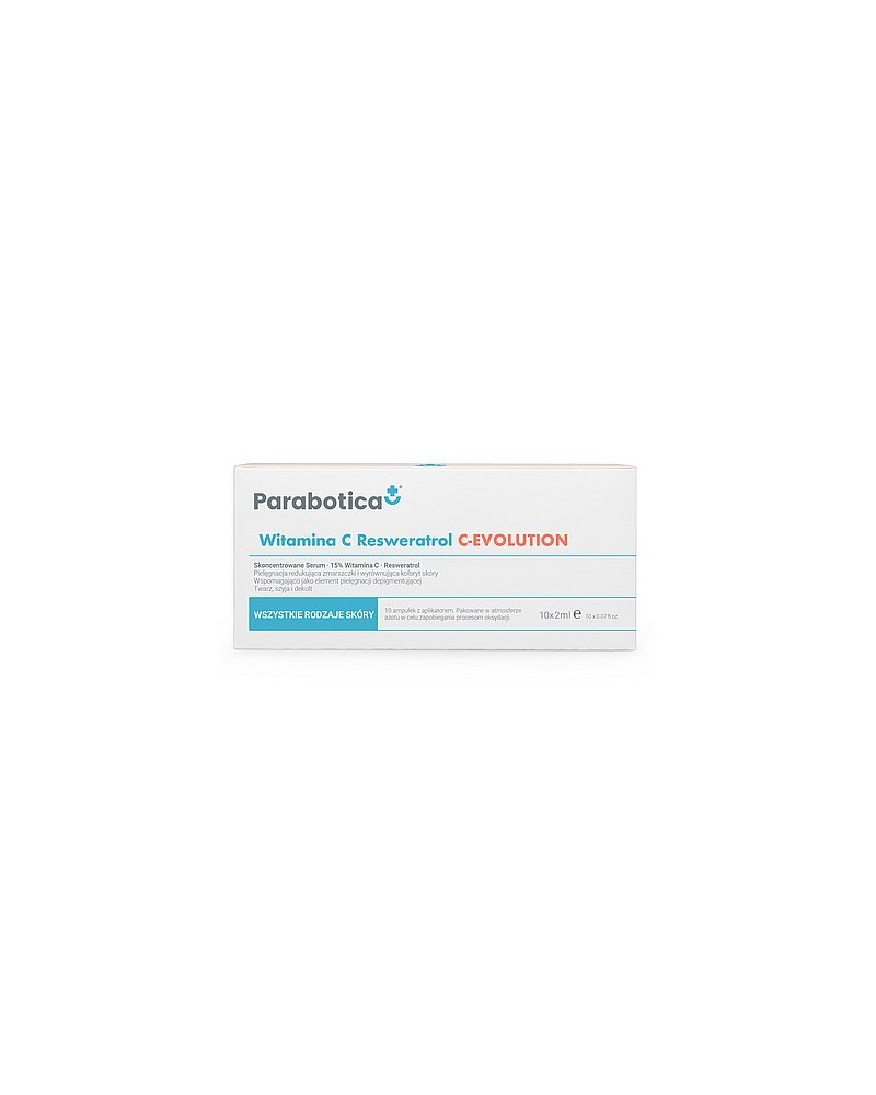 Parabotica Vitamin C 15% RESWERATROL 1x2ml Serum C - Evolution Ampułka Depigmentująca