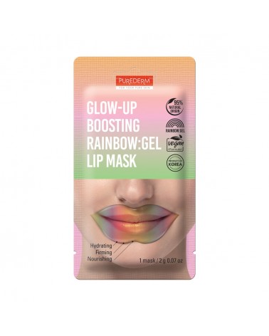 Purederm GLOW-UP Boosting Rainbow 1x2g wegańska hydrożelowa maska na usta